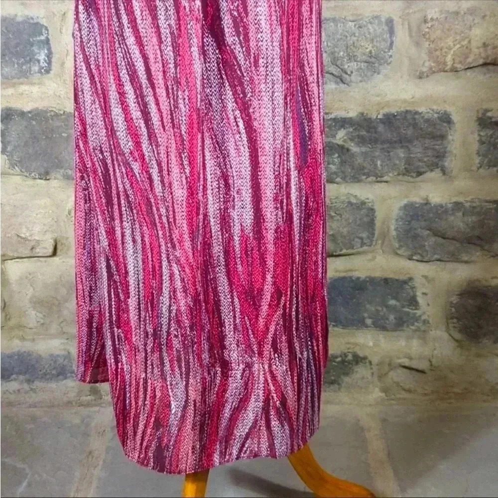 Wayf Raspberry Spaghetti Strap Layered Print Size… - image 7